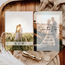 Modern Simple Photo Overlay Wedding Save the Date