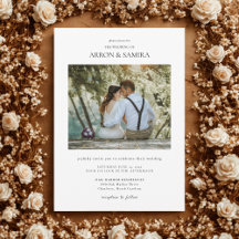 Modern Simple Photo Photo Wedding Invitation