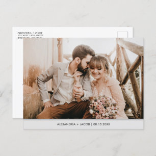 Modern Simple Photo Save the Date Postcard