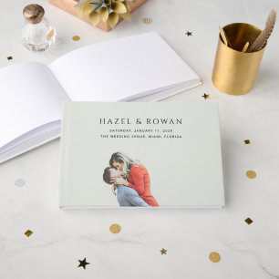 Modern Simple Photo Wedding Guest Book