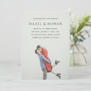 Modern Simple Photo Wedding Invitation