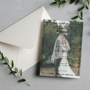 Modern Simple Photo Wedding Invitation Editable