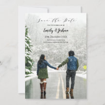 Modern simple photo Wedding Save The Date