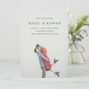 Modern Simple Photo Wedding Save The Date