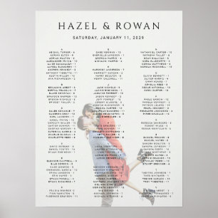 Modern Simple Photo Wedding Seating Chart