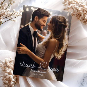 Modern Simple Photo Wedding Thank You