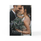 Modern Simple Photo Wedding Thank You Card W Note