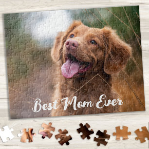 Modern Simple Picture Personalised Pet Dog Photo Jigsaw Puzzle