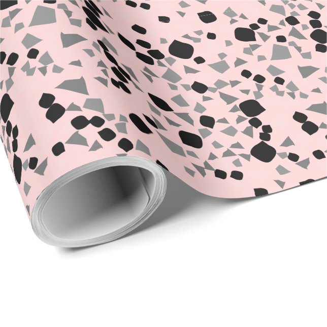 Modern Simple Pink Terrazzo Wrapping Paper (Roll Corner)