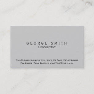 Modern Simple Plain Consultant Business Card