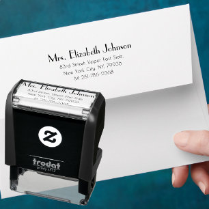 Modern Simple Plain Elegant For Her Return Address Self-inking Stamp