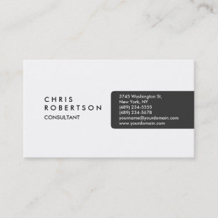 Modern Simple Plain Grey Attractive Business Card