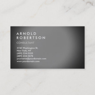 Modern Simple Plain Grey Trendy Business Card