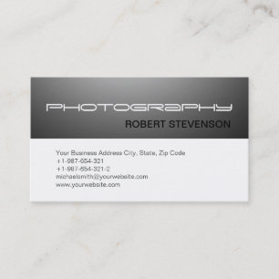 Modern Simple Plain Photography Business Card