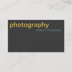 Modern Simple Plain Photography Business Card