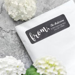 Modern Simple Plain Typography Calligraphy Script<br><div class="desc">Modern Simple typography calligraphy script Plain Balck and White Chalkboard Address Label</div>