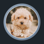 Modern Simple Playful Elegant Chic Paw Pet Photo Magnet<br><div class="desc">This simple and classic design is composed of sans serif typography and add a custom photo of your pet.</div>