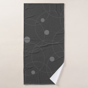Modern, simple, playful, fun pattern of circles bath towel