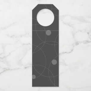 Modern, simple, playful, fun pattern of circles bottle tag