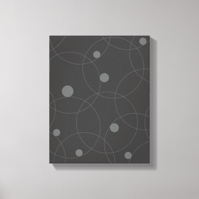 Modern, simple, playful, fun pattern of circles canvas print (Front)