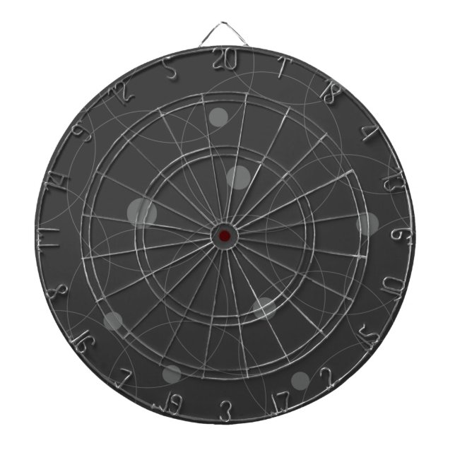 Modern, simple, playful, fun pattern of circles dartboard (Front)