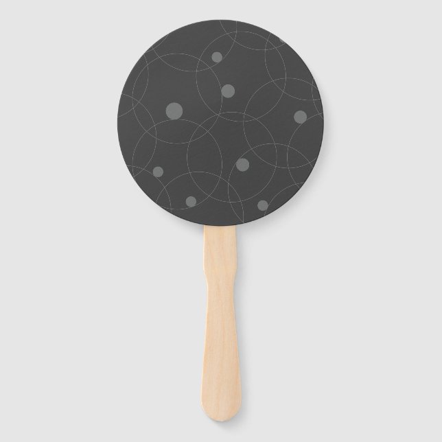 Modern, simple, playful, fun pattern of circles hand fan (Front)