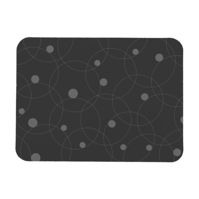 Modern, simple, playful, fun pattern of circles magnet (Horizontal)