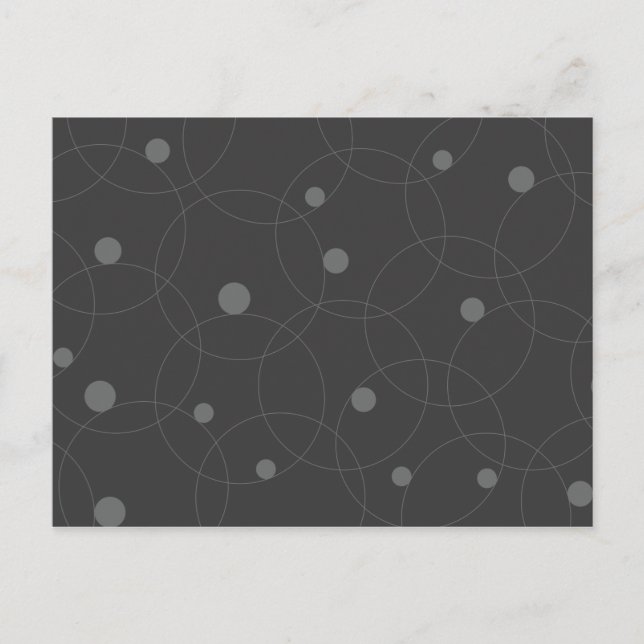 Modern, simple, playful, fun pattern of circles postcard (Front)