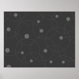 Modern, simple, playful, fun pattern of circles poster