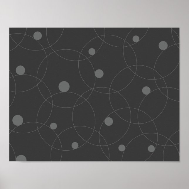 Modern, simple, playful, fun pattern of circles poster (Front)