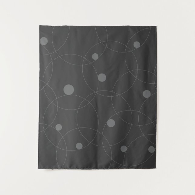 Modern, simple, playful, fun pattern of circles tapestry (Front)