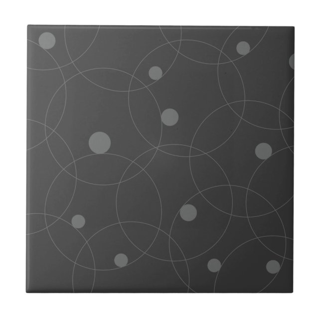 Modern, simple, playful, fun pattern of circles tile (Front)