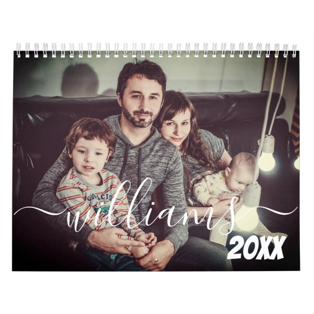 Modern Simple Playful Script Custom Family Calendar (Cover)