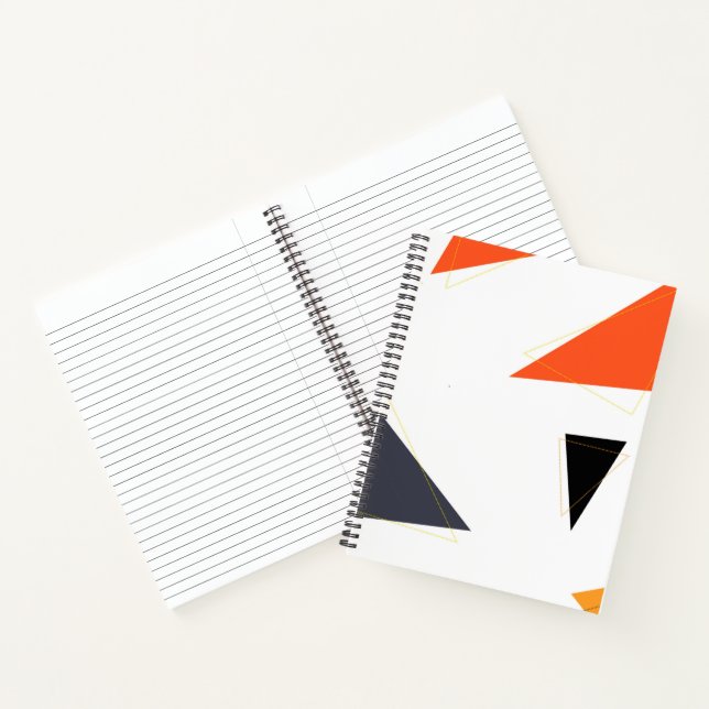 Modern, simple, playful triangle geometric pattern notebook (Inside)
