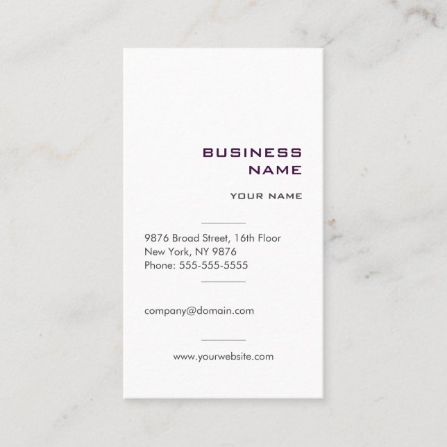 Modern Simple Professional Business Card (Front)