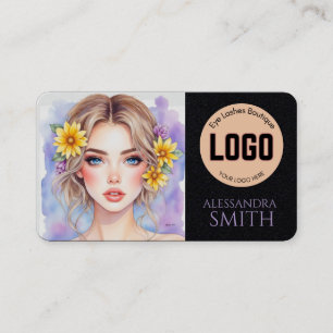 Modern Simple Professional Business Photo Lashes Calling Card