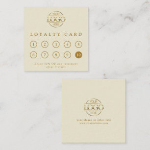 Modern Simple Professional Custom Business Logo Loyalty Card