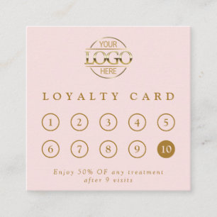 Modern Simple Professional Custom Business Logo Loyalty Card