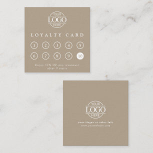 Modern Simple Professional Custom Business Logo  Loyalty Card