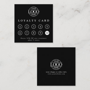 Modern Simple Professional Custom Business Logo Loyalty Card