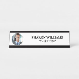 Modern Simple Professional Custom Employee Photo Desk Name Plate