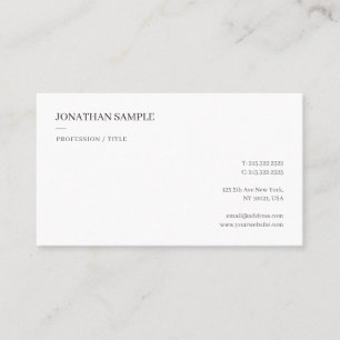 Modern Simple Professional Elegant Minimalistic Business Card