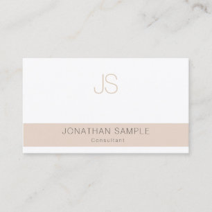 Modern Simple Professional Elegant Monogram Luxe Business Card