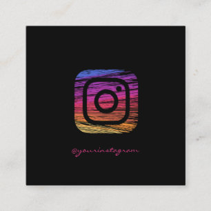 Modern Simple Professional, Instagram Social Media Square Business Card