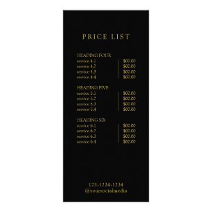 Modern Simple Professional Logo Menu Price List