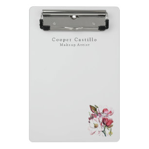 Modern Simple Professional Minimalist Magnolias Mini Clipboard