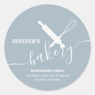 Modern simple Professional rolling pin whisk Classic Round Sticker