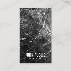 Modern Simple Professional Template Black Marble Business Card