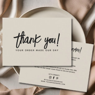 Modern simple professional thank you order card