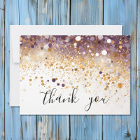 Modern Simple Purple and Gold Sequin Script